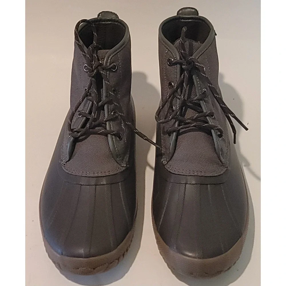 SPERRY Breakwater Duck Boot Gray Brown Men's TOP-SIDER Waterproof Sz 11.5